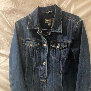 Eddie Bauer Women’s Denim Jacket – Dark Blue (Size Tall L)